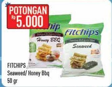 Promo Harga FITCHIPS Delicious Multigrain Chips Seaweed, Honey BBQ 50 gr - Hypermart