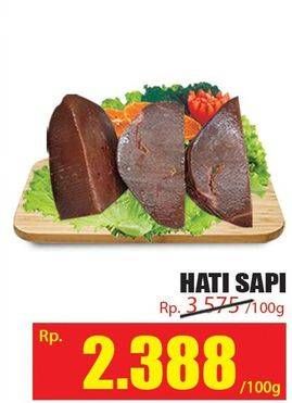 Promo Harga Beef Liver (Hati Sapi) per 100 gr - Hari Hari