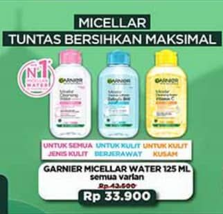 Promo Harga Garnier Micellar Water All Variants 125 ml - Indomaret