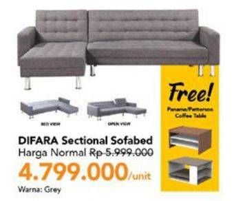 Promo Harga Sectional Sofa Difara  - Carrefour