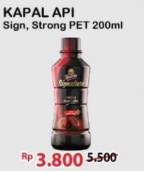 Promo Harga Kapal Api Kopi Signature Drink Original Black Coffee, Strong Black Coffee 200 ml - Alfamart
