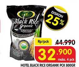 Promo Harga Hotel Beras Black Rice Organic 800 gr - Superindo
