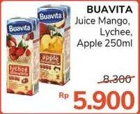 Promo Harga BUAVITA Fresh Juice Mango, Lychee, Apple 250 ml - Alfamidi