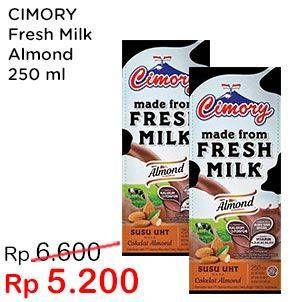 Promo Harga Cimory Susu UHT Almond 250 ml - Indomaret