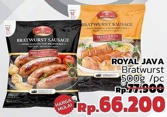 Promo Harga ROYAL JAVA Bratwurst Sausage 500 gr - LotteMart