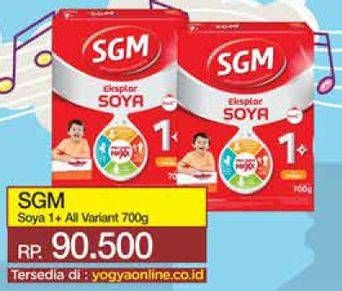 Promo Harga SGM Soya 1 Susu Pertumbuhan All Variants 700 gr - Yogya