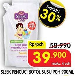 Promo Harga SLEEK Baby Bottle, Nipple and Accessories Cleanser 900 ml - Superindo