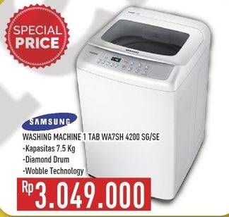 Promo Harga SAMSUNG WA75H4200SG/SE | Washing Machine Top Loading 7.5kg  - Hypermart
