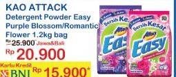 Promo Harga ATTACK Easy Detergent Powder Purple Blossom, Romantic Flowers 1200 gr - Indomaret