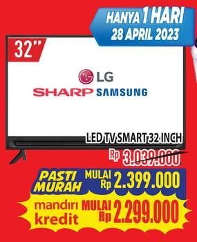 Promo Harga LG/SHARP/SAMSUNG LED SMART TV 32"  - Hypermart