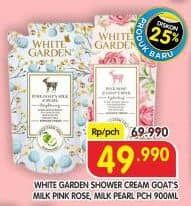 White Garden Shower Cream 900 ml Diskon 28%, Harga Promo Rp49.990, Harga Normal Rp69.990