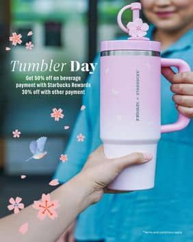 Promo Harga Tumbler Day  - Starbucks