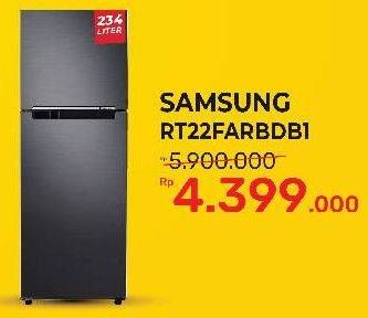 Promo Harga SAMSUNG RT22FARBDB1/SE Kulkas 2 Pintu dengan Digital Inverter 234L   - Yogya