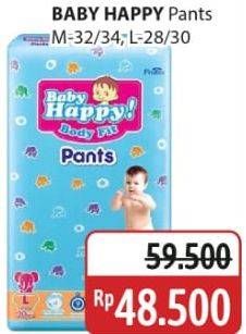 Promo Harga Baby Happy Body Fit Pants M32, M34, L28, L30 28 pcs - Alfamidi
