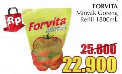 Promo Harga FORVITA Minyak Goreng 1800 ml - Giant
