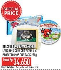 BELCUBE Blue Plain 125gr/ LAUGHING COW Cheese Plain 8s/ PERFETTO Mozzarella Cheese 250gr
