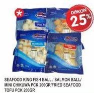 Promo Harga SEAFOOD KING Fish Ball / Salmon Ball / Fried Seafood 200gr  - Superindo