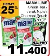 Promo Harga MAMA LIME Cairan Pencuci Piring Green Tea, Jeruk Nipis 780 ml - Giant