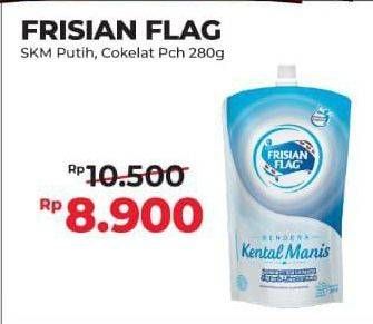 Promo Harga Frisian Flag Susu Kental Manis Cokelat, Putih 280 gr - Alfamart