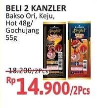 Promo Harga Kanzler Singles Bakso Keju, Original, Gochujang, Hot 48 gr - Alfamidi