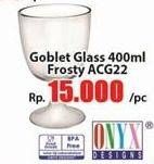 Promo Harga ONYX Crystal Dishware ACG22 Goblet Glass 400ml  - Hari Hari