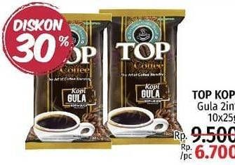 Promo Harga TOP COFFEE Kopi per 10 sachet 25 gr - LotteMart