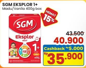 Promo Harga SGM Eksplor 1+ Susu Pertumbuhan Madu, Vanila 400 gr - Indomaret