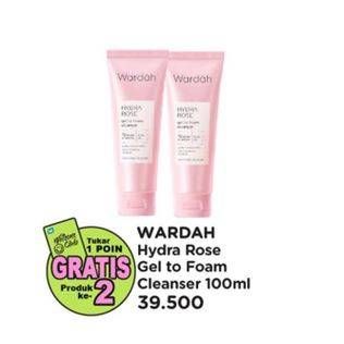 Promo Harga Wardah Hydra Rose Gel To Foam Cleanser 100 ml - Watsons