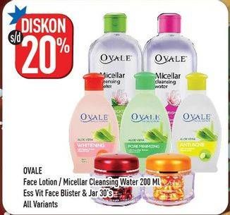 Promo Harga OVALE Facial Lotion/Micelar Water/Essential Vitamin For Face  - Hypermart