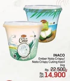 Promo Harga Inaco Nata De Coco Crispy Potongan Besar, Potongan Kecil 1000 gr - LotteMart