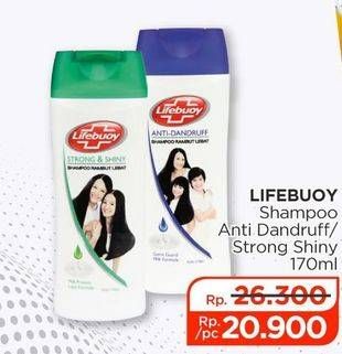 Promo Harga Lifebuoy Shampoo Anti Dandruff, Strong Shiny 170 ml - Lotte Grosir