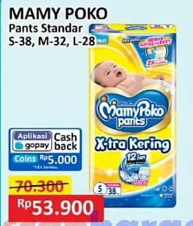 Promo Harga Mamy Poko Pants Xtra Kering L28, M32, S38 28 pcs - Alfamart