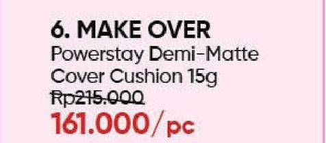 Promo Harga MAKE OVER Powerstay Demi-Matte Cover Cushion 15 gr - Guardian