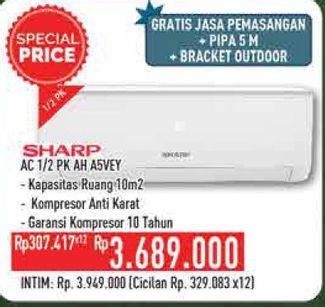 Promo Harga SHARP AH-A5VEY | AC 1/2PK  - Hypermart