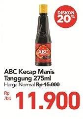 Promo Harga ABC Kecap Manis Tanggung 275 ml - Carrefour