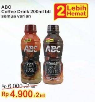 Promo Harga ABC Minuman Kopi All Variants per 2 botol 200 ml - Indomaret