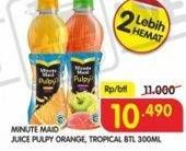 Promo Harga MINUTE MAID Juice Pulpy Orange, Tropical 300 ml - Superindo