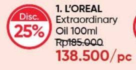 Promo Harga LOREAL Hair Extraordinary Oil 100 ml - Guardian