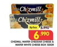 Promo Harga CHIZMILL Wafer Cheddar Cheese, White Cheese 135 gr - Superindo