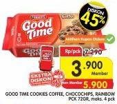 Promo Harga GOOD TIME Cookies Chocochips Coffee, Rainbow Chocochip, Classic 72 gr - Superindo