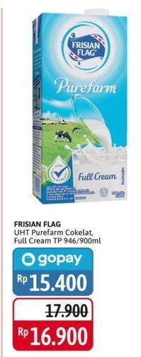 Promo Harga FRISIAN FLAG Susu UHT Purefarm Swiss Chocolate, Full Cream 900 ml - Alfamidi