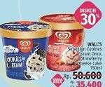 Promo Harga WALLS Selection Strawberry Cheesecake, Oreo Cookies Cream 750 ml - LotteMart