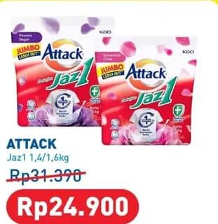 Promo Harga Attack Jaz1 Detergent Powder 1400 gr - Hypermart