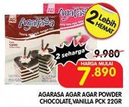 Promo Harga Agarasa Agar Agar Chocolate, Vanilla 22 gr - Superindo
