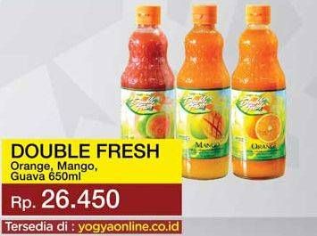 Promo Harga DOUBLE FRESH Drink Concentrate Mango, Orange, Guava 650 ml - Yogya