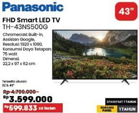 Promo Harga Panasonic TH-43NS500G FHD Smart LED TV  - COURTS
