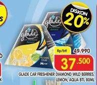 Promo Harga Glade Diamond Wild Berries, Lemon, Aqua 80 ml - Superindo