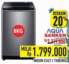 Promo Harga AQUA/Sanken Mesin Cuci 1 Tabung  - Hypermart