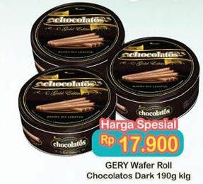 Promo Harga CHOCOLATOS Wafer Roll 190 gr - Indomaret