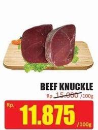 Promo Harga Beef Knuckle (Daging Inside) per 100 gr - Hari Hari